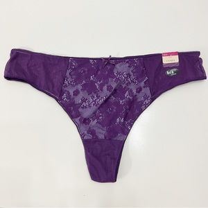 Cacique Tanga Purple‎ Mesh Lace 22/24 D656